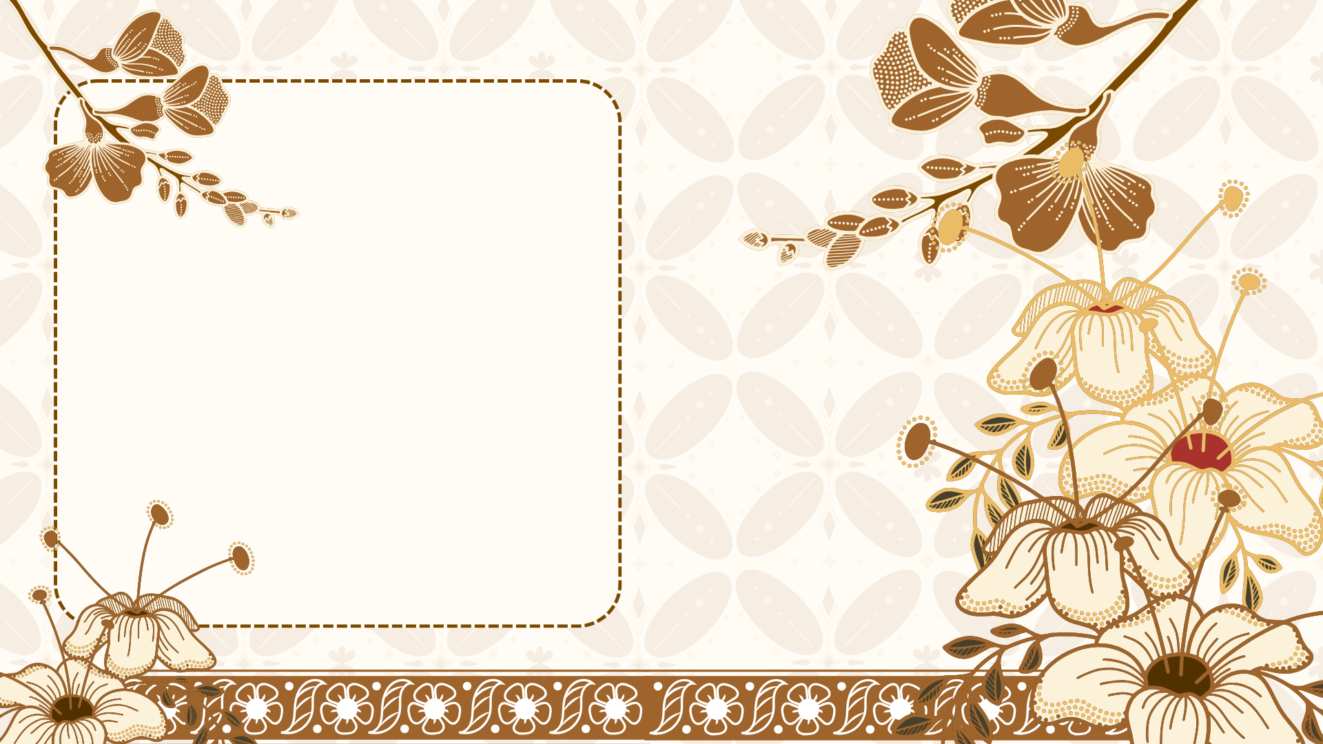 Beige Brown Creative Vintage Batik Illustrative History Project Presentation